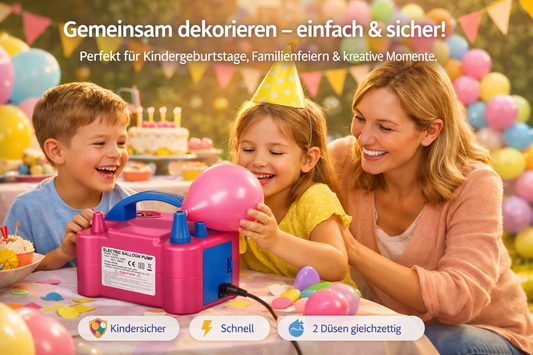 Elektrische Ballonpumpe 600W – Schnell, bequem & perfekt für jede Party
