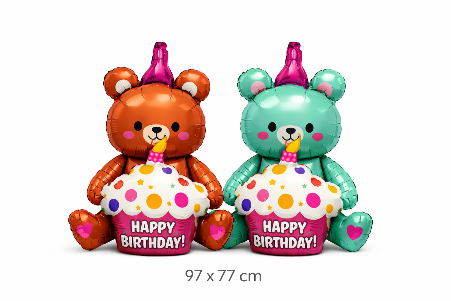 Teddybär Happy Birthday Folienballon
