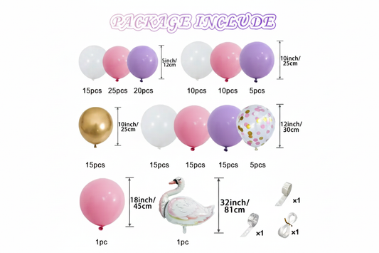 Luftballongirlande Schwan II ohne Pfeile