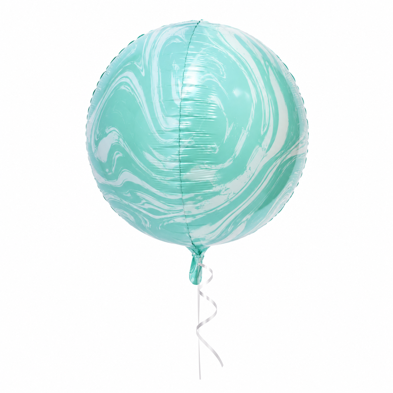 Marmor Luftballon Türkis Weiß 35 cm