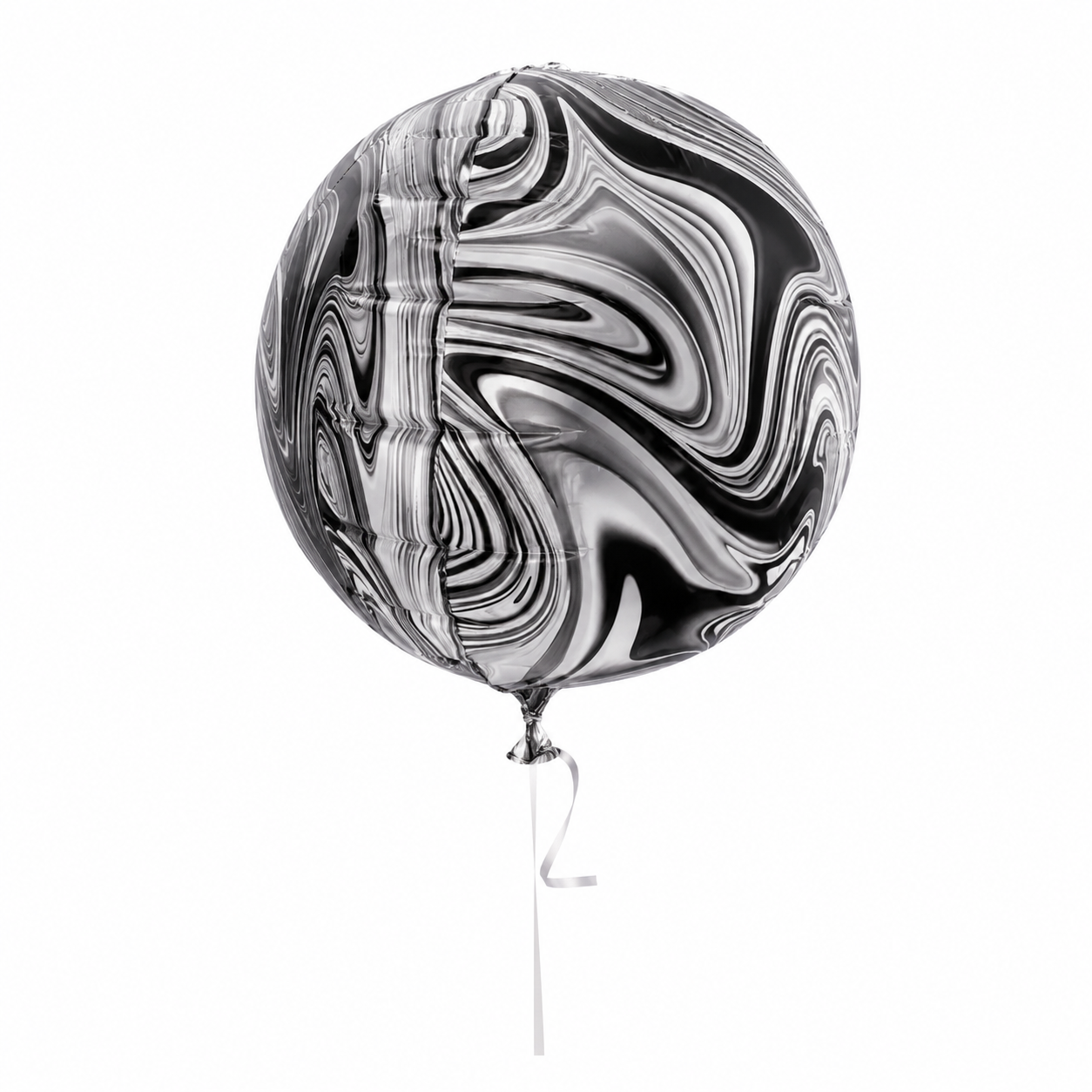 Schwarzer Marmor Luftballon Schwarz Weiß