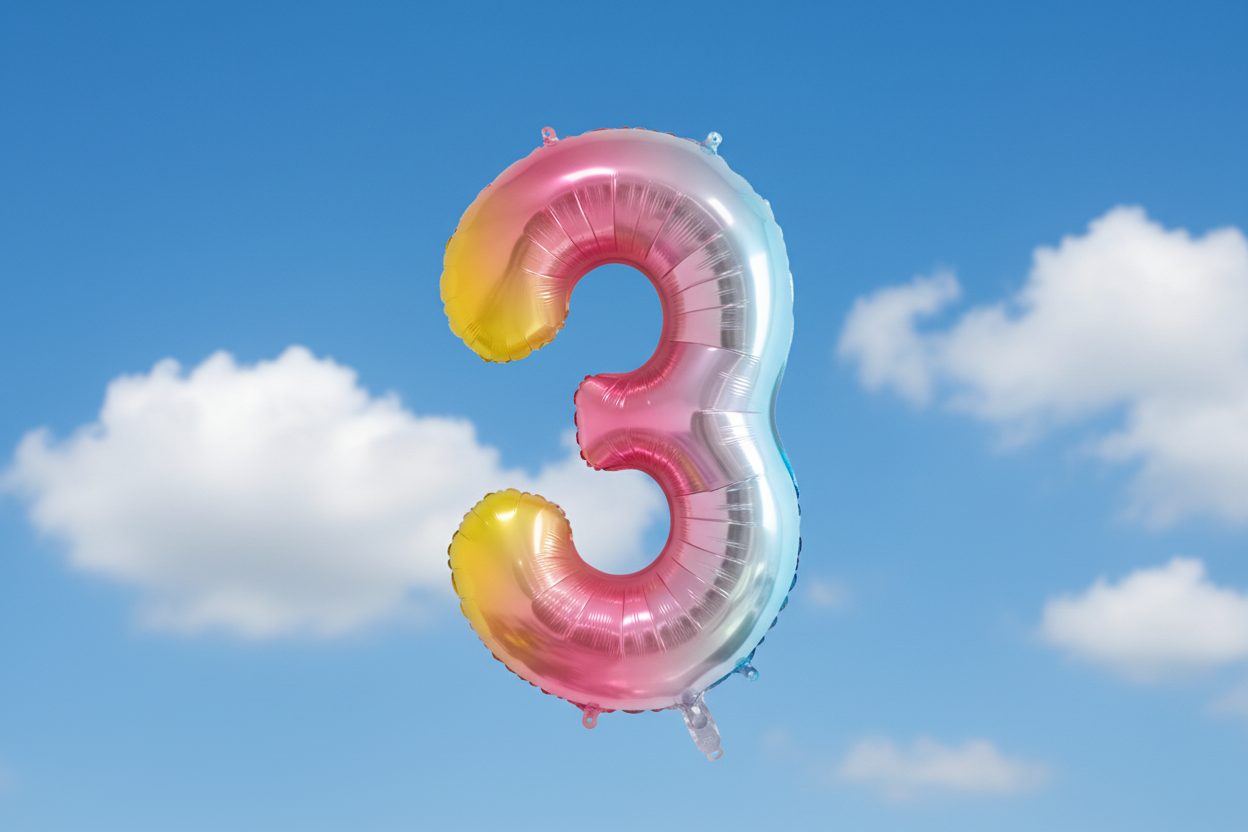 Bunte Zahlenballons