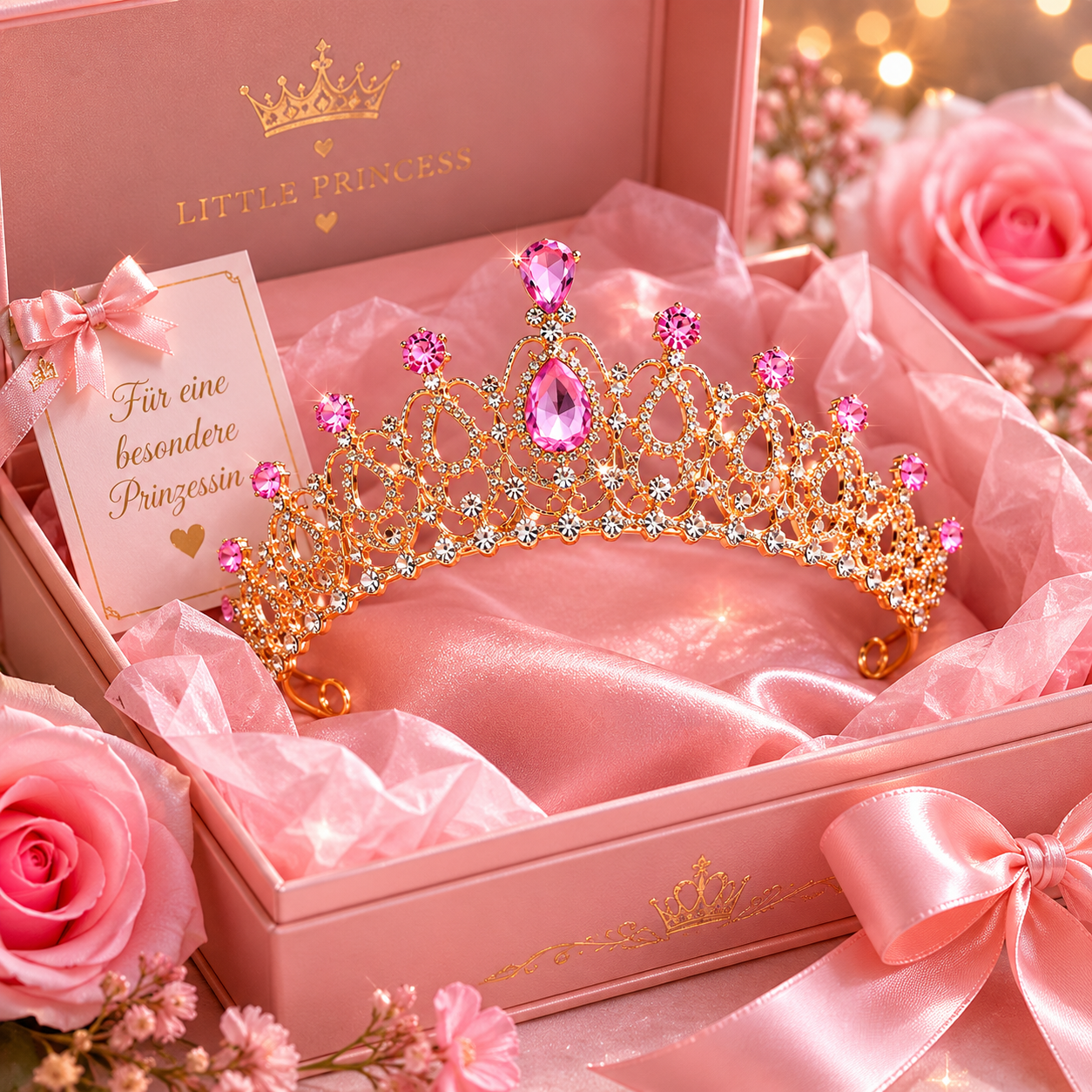 Tiara Seraphyne – Detailaufnahme des zentralen Tropfensteins und der Ornamentstruktur
