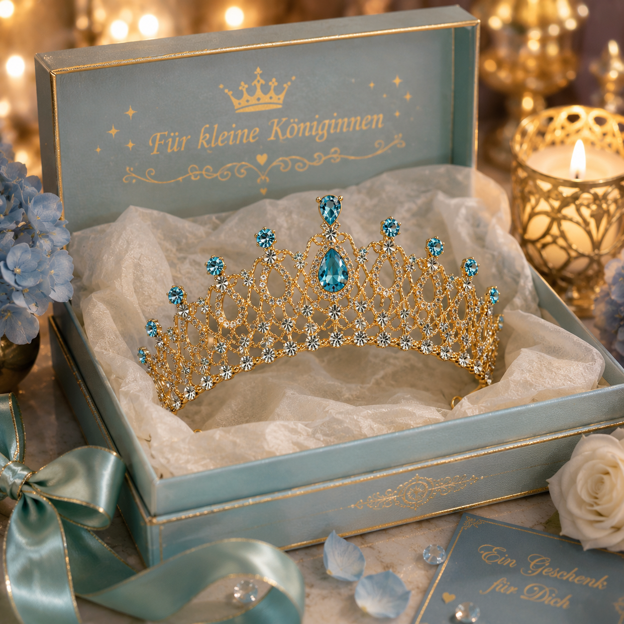 Tiara Azurelle – Maße und Details der goldenen Prinzessinnen-Krone