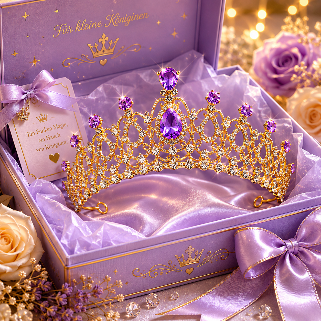 Tiara Auravie – Maße und Details der goldenen Prinzessinnen-Krone