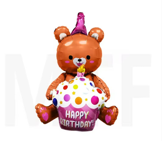 Teddybär Happy Birthday Folienballon