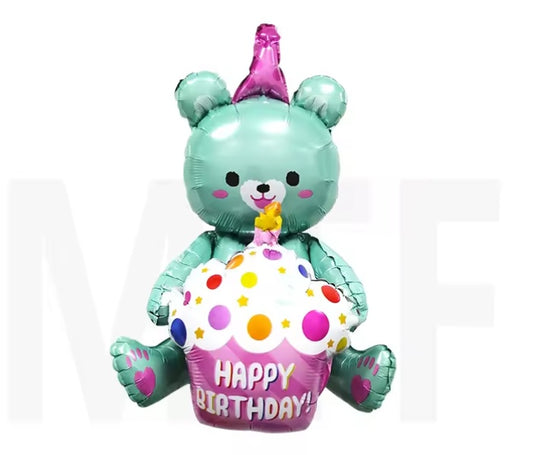 Teddybär Happy Birthday Folienballon