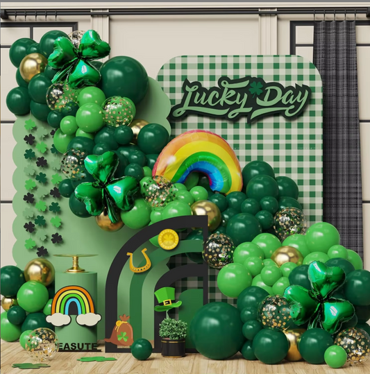Luftballongirlande Lucky Day Kleeblatt