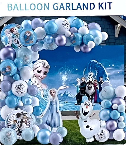 Luftballongirlande Eisprinzessin