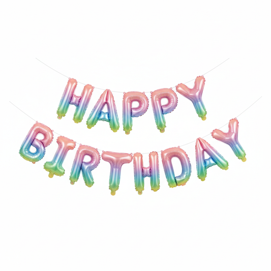 HAPPY BIRTHDAY Girlande Regenbogen