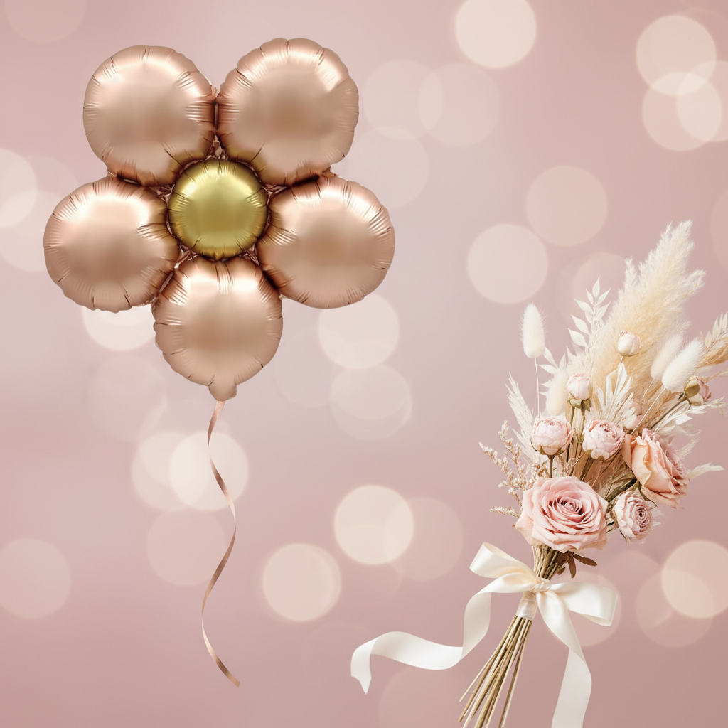 Daisy-Ballon Roségold