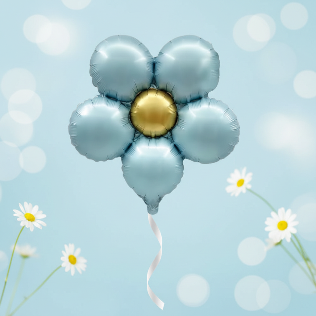 Daisy-Ballon Hellblau
