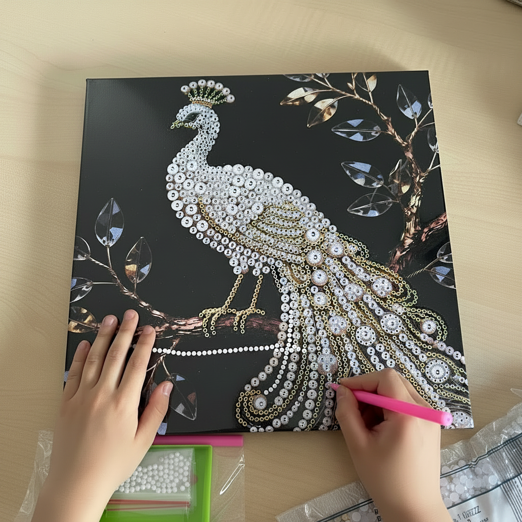 Pfau matt ohne Glanz