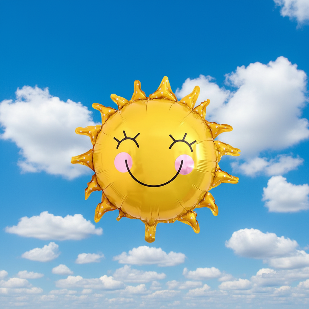 Sonne Folienballon am Himmel